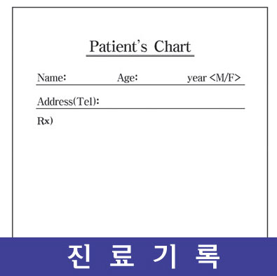 챠트 진료기록지